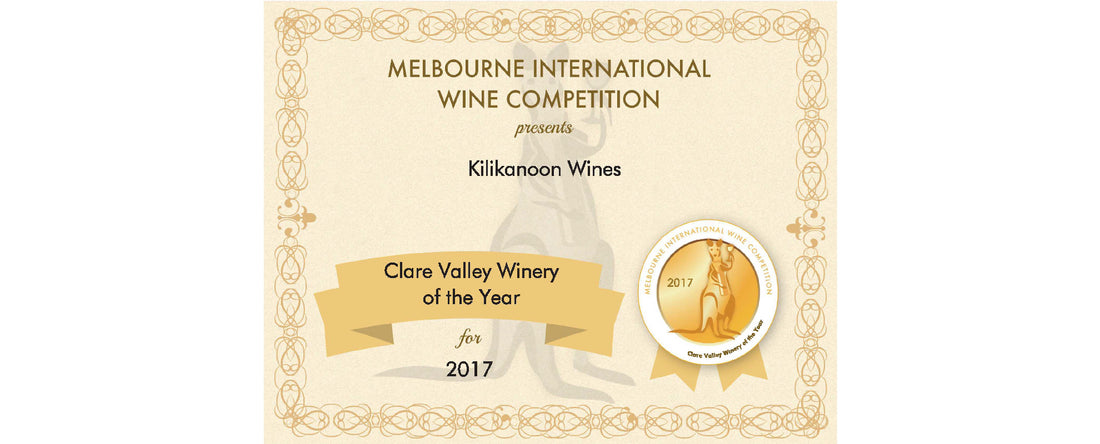 Kilikanoon announced 'Clare Valley Winery of the Year 2017'