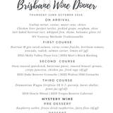 Brisbane Dinner 22nd October 2026 - 1 ticket